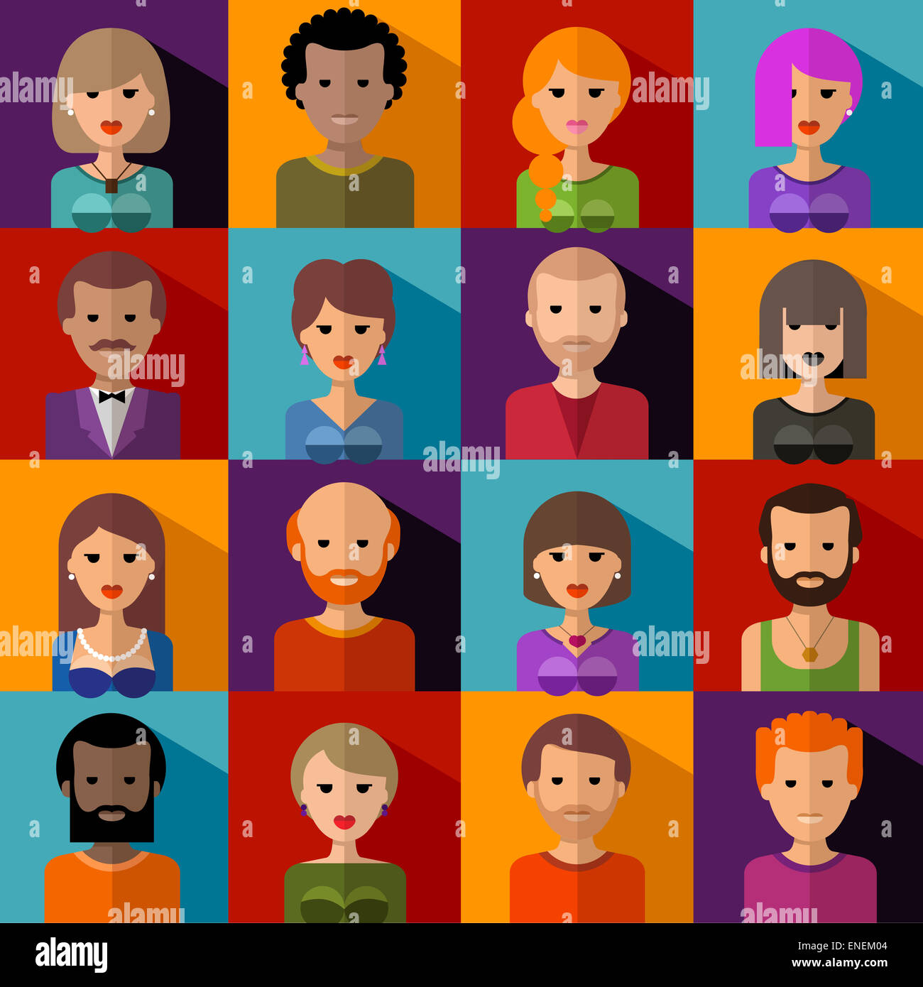 Vettore di persone logo design modello. account, utente o il pubblico di destinazione e la relativa icona. Foto Stock