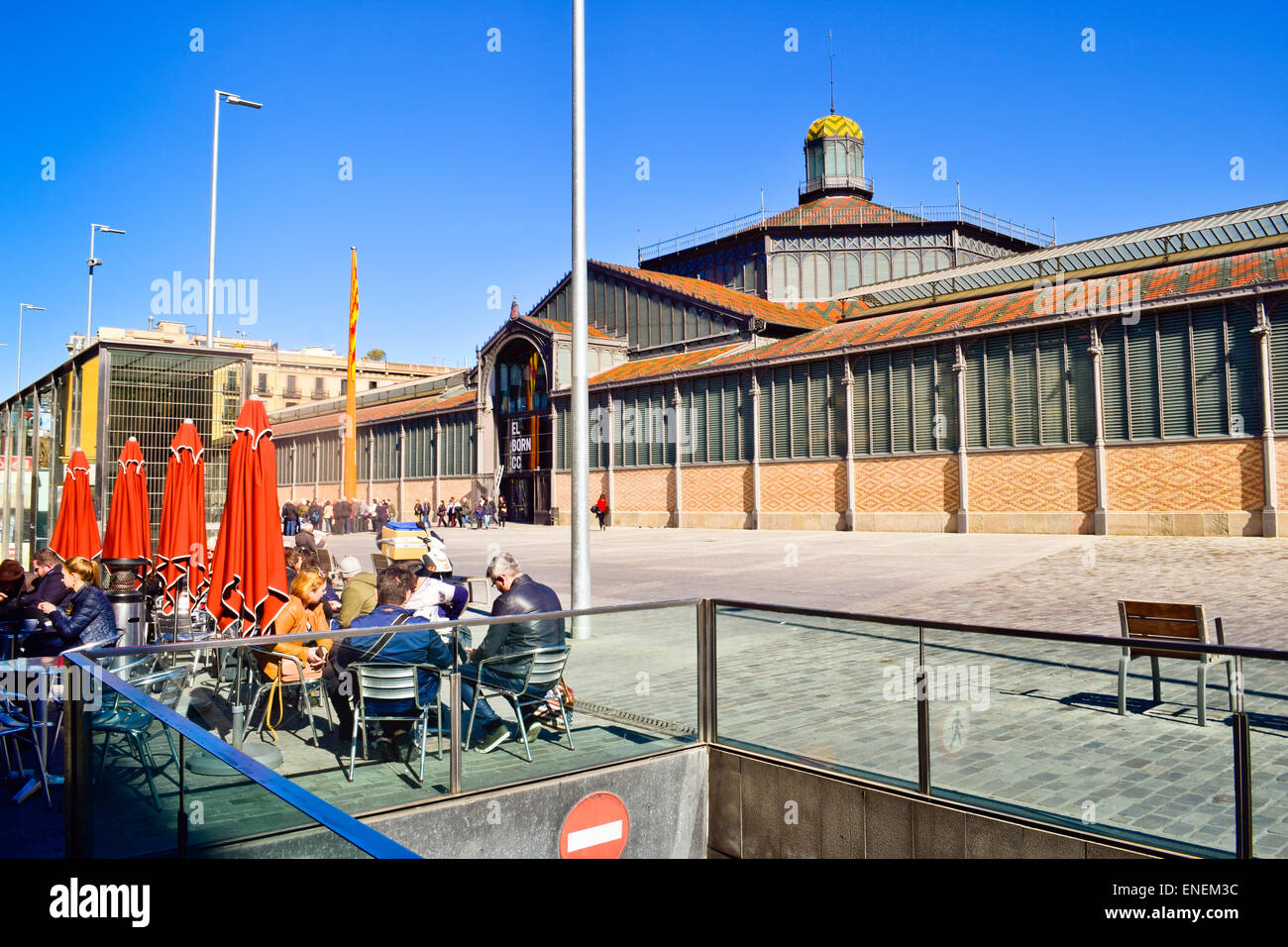 El Born centro culturale. Mercat del Born, Barcellona, in Catalogna, Spagna. Foto Stock