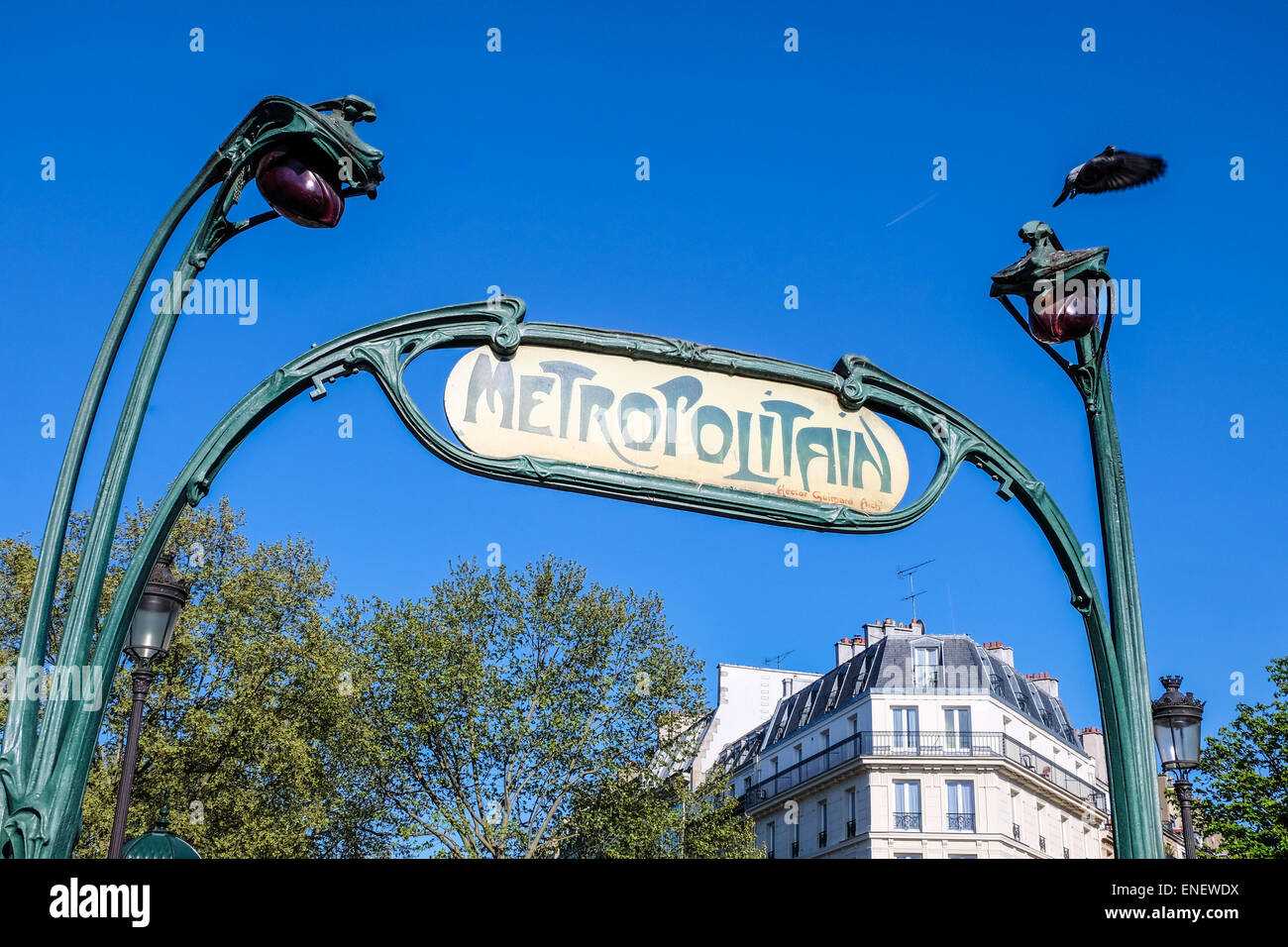 Francia art-noveau le stazioni della metropolitana di Hector Guimard Foto Stock