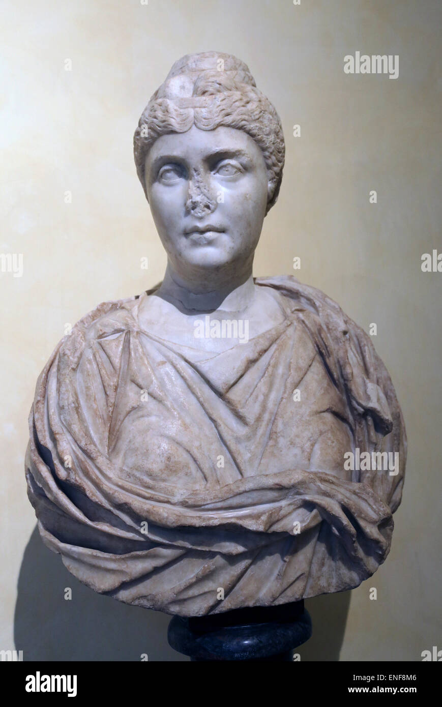 Faustina il sambuco (100-140). Imperatrice romana e della moglie dell'imperatore Antonino Pio. Il marmo. Ii secolo D.C. Da Esquilino. Foto Stock