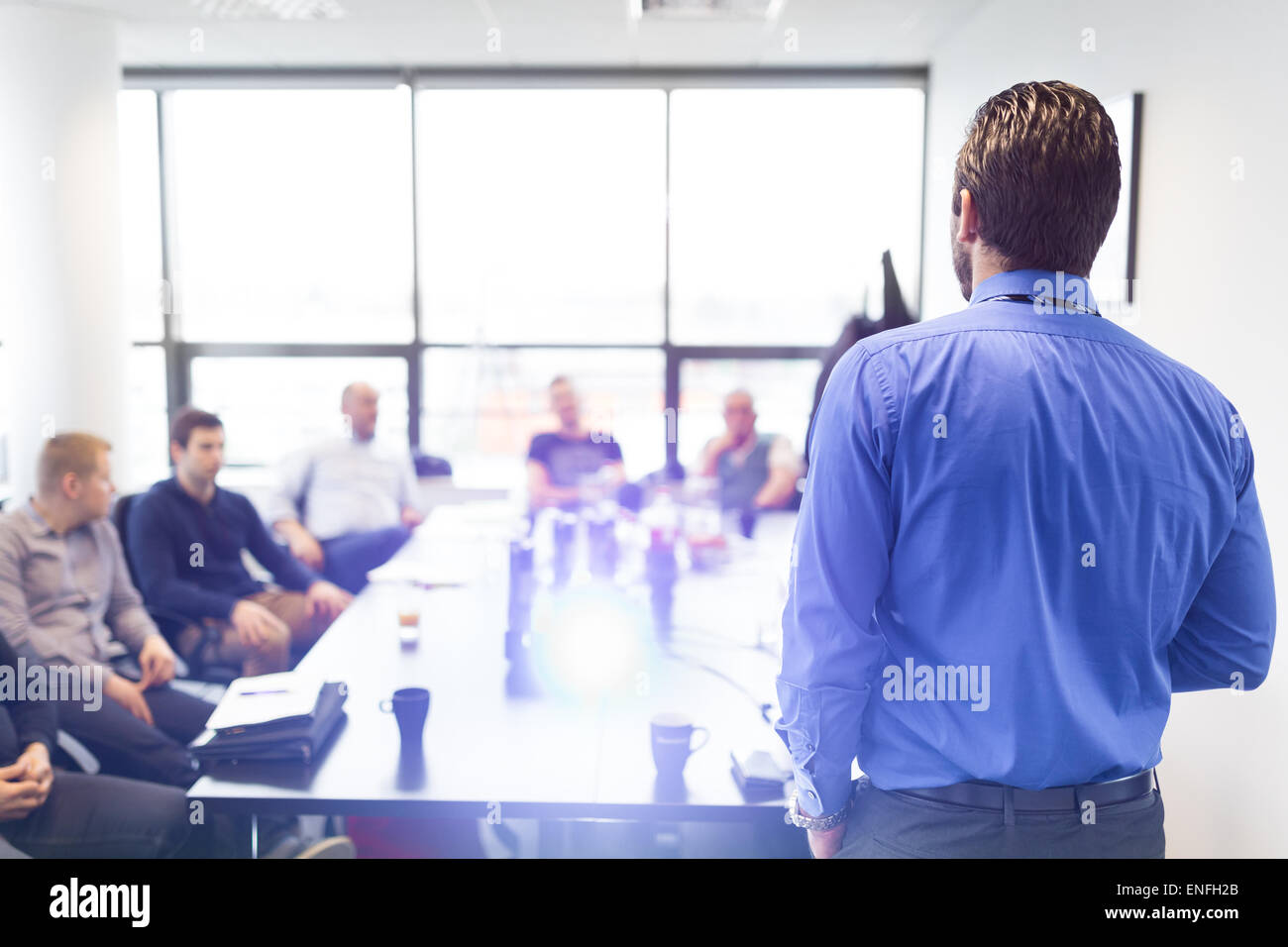 Presentazione aziendale sulla riunione aziendale. Foto Stock