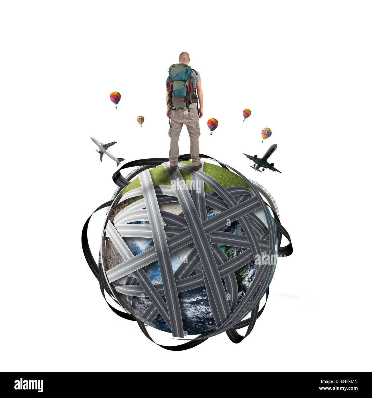Viaggiare in tutto il mondo Foto Stock