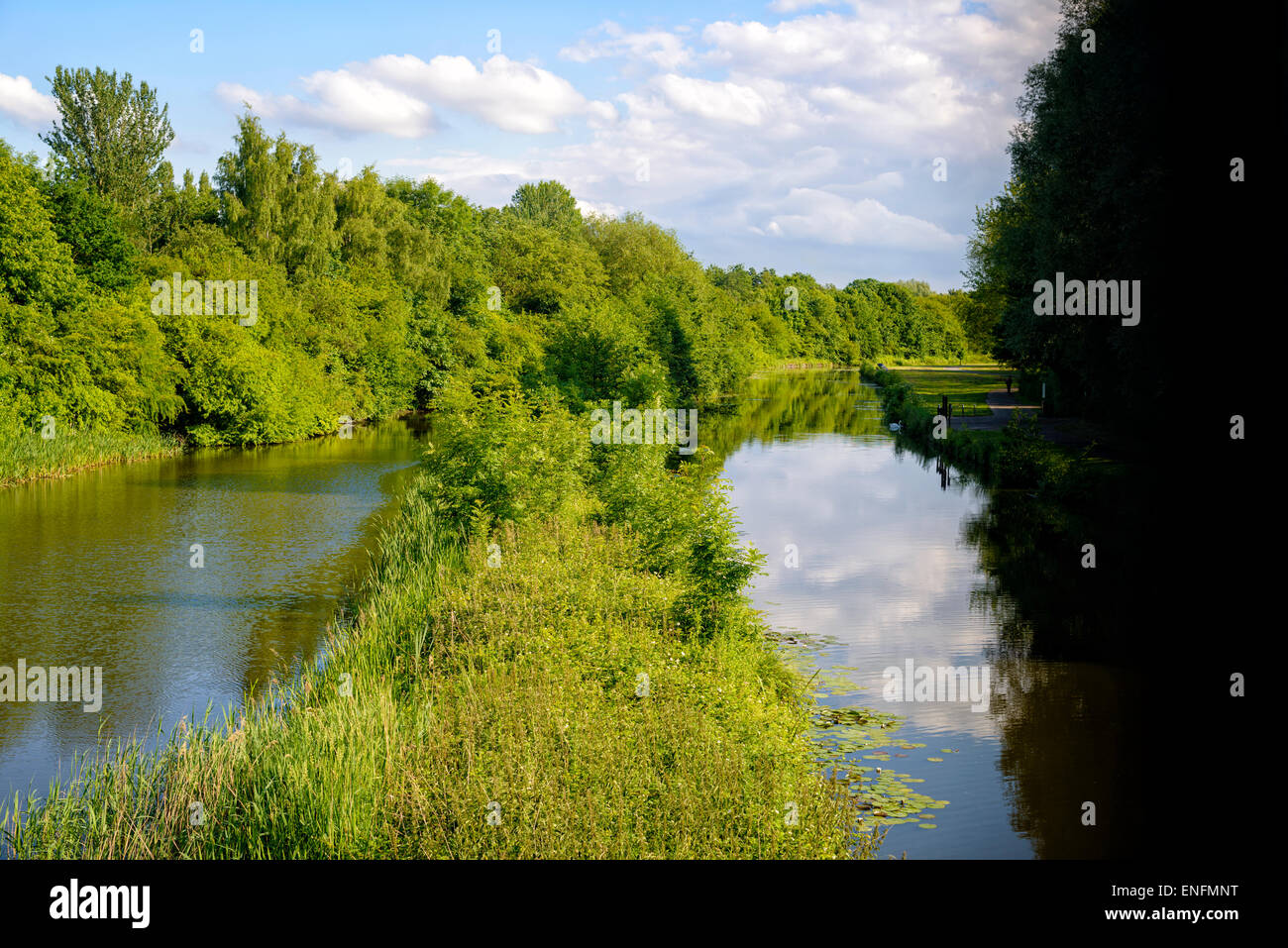 Due dei primi canali nel Regno Unito: il Sankey Canal e il Sankey Brook Navigation Foto Stock