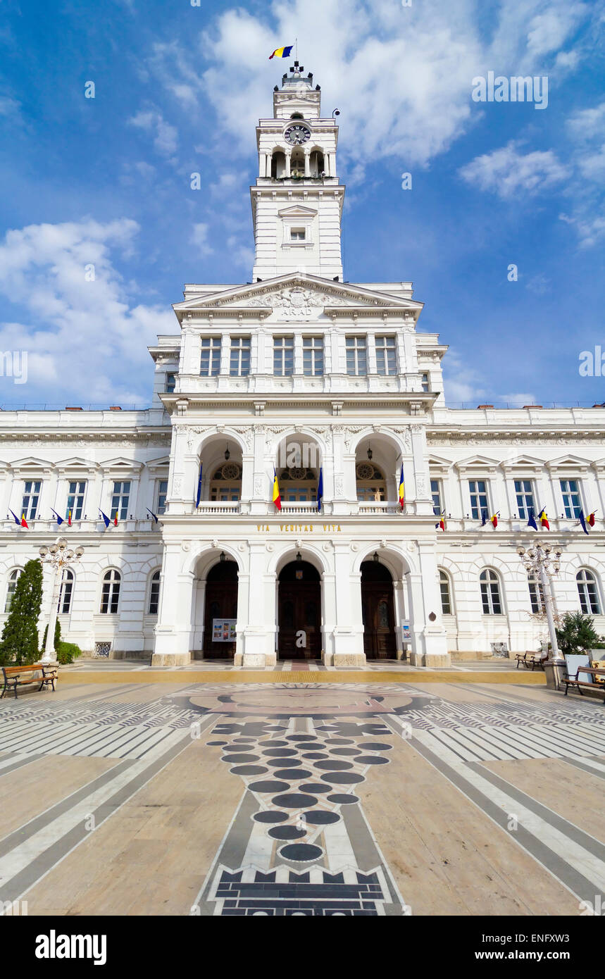 Orologio, western, antichi, urban, Romania, locale, architettura, sky, nazionale, artistico, comune, storico, bandiera, turismo, UE Foto Stock