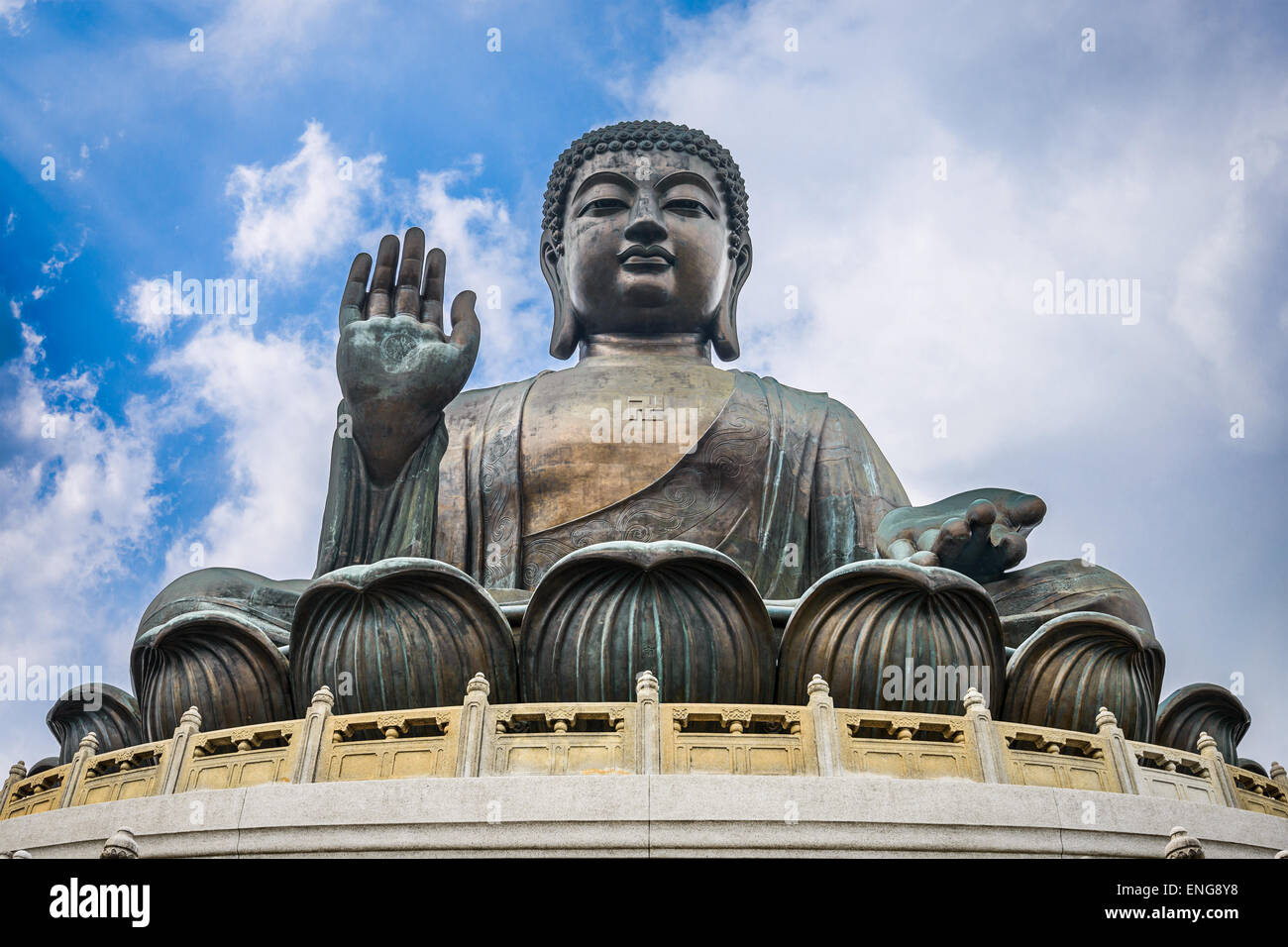 Hong Kong e la Cina a Tian Tan Buddha. Foto Stock