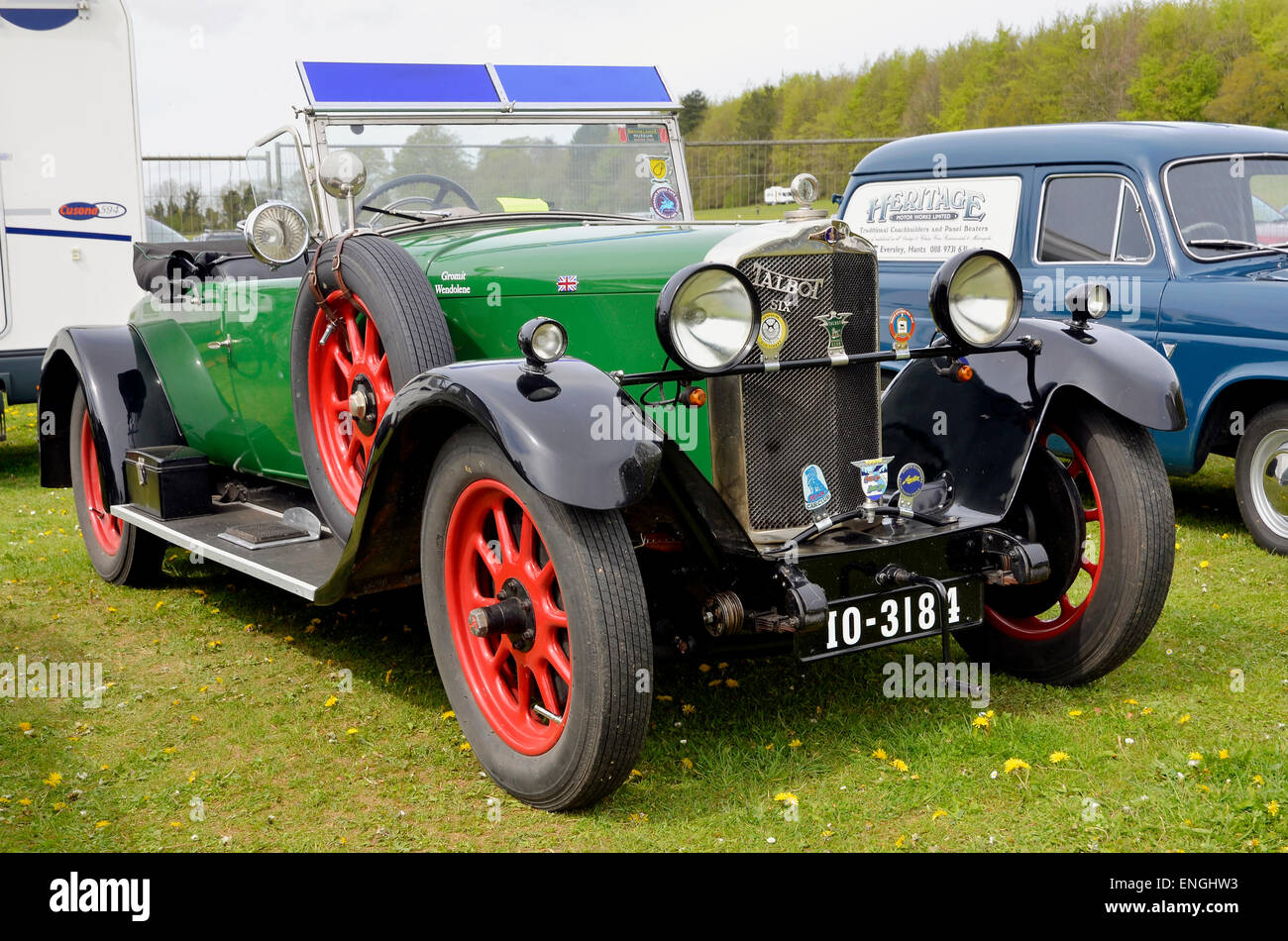 Un classico British auto - un 1929 14/45 Talbot IO di registrazione 3184. Questo vehicel ahs un cilindro 6 1666cc motore. Foto Stock