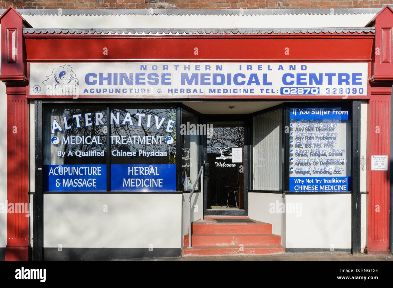 Irlanda del Nord Chinese Medical Center, Coleraine Foto Stock