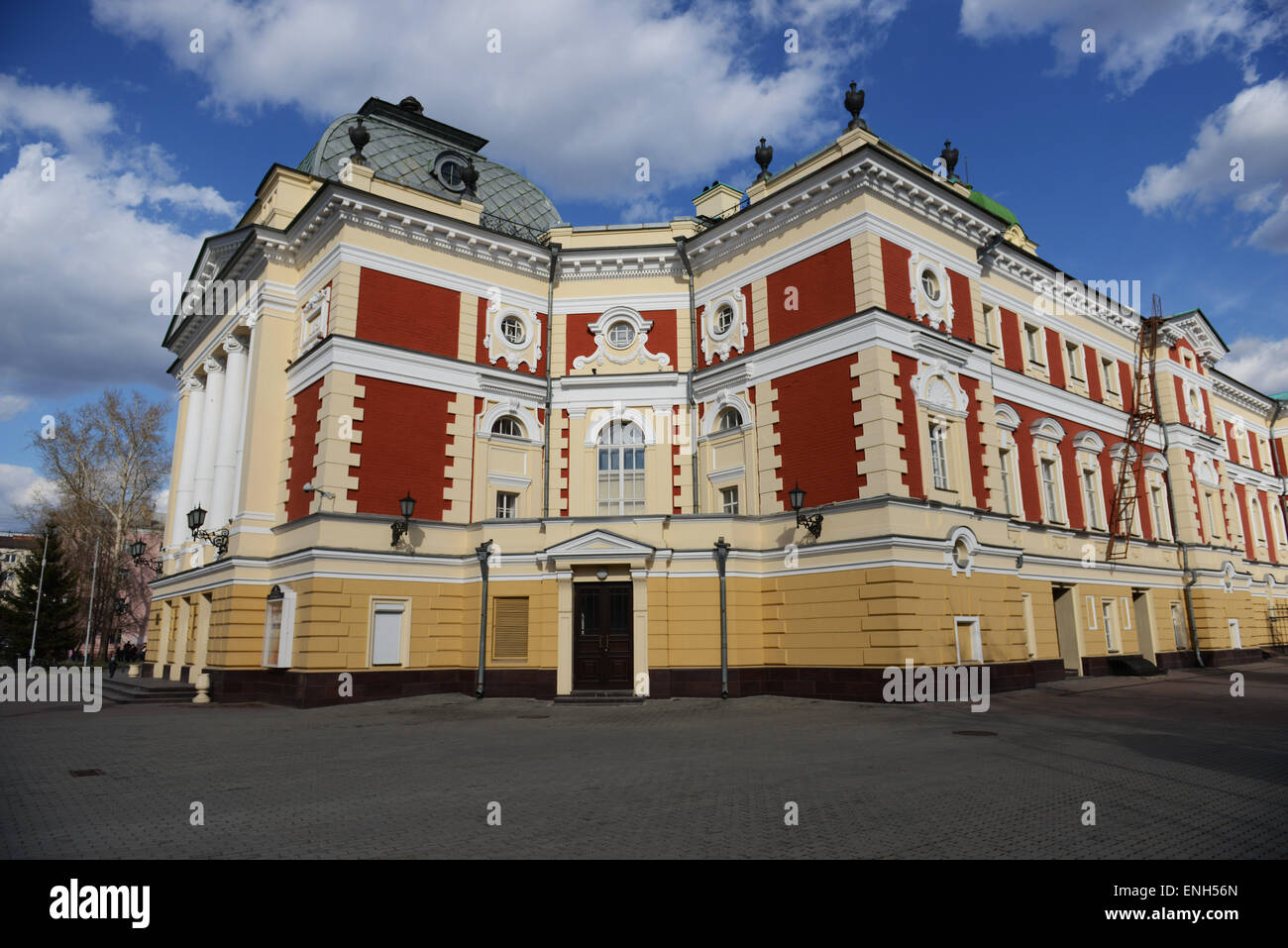 Il Okhlopkov Teatro Accademico di Irkutsk. Foto Stock