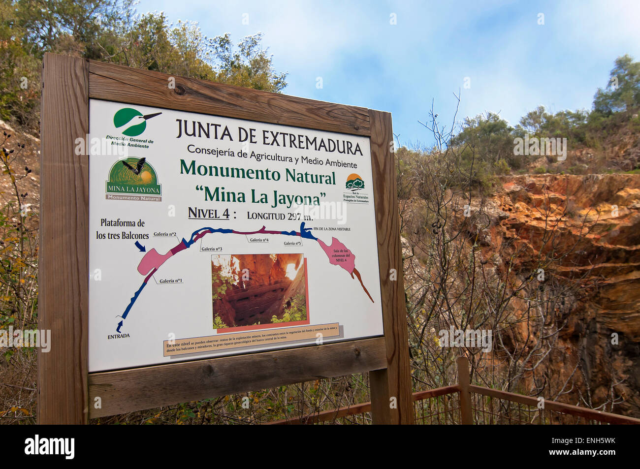 Monumento Naturale - Mina La Jayona-, Fuente del Arco, provincia di Badajoz, regione Estremadura, Spagna, Europa Foto Stock