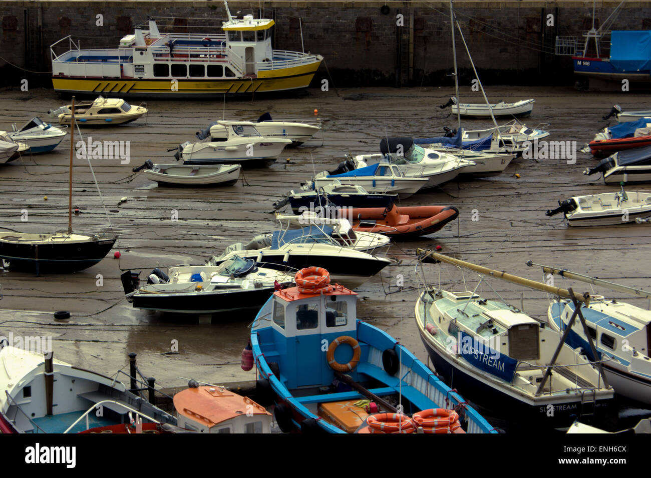 Saundersfoot Harbour Foto Stock