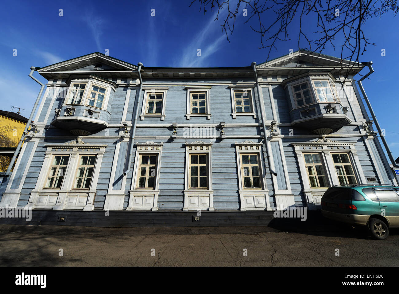 La casa Volkonsky a Irkutsk. Foto Stock
