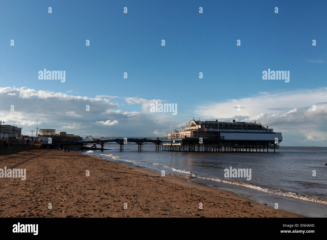 Cleethorpes Pier a Cleethorpes Beach vicino a Grimsby Foto Stock