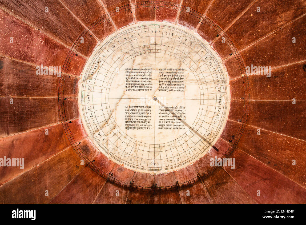 Nadivalaya meridiana, Jantar Mantar Observatory, Jaipur, Rajasthan, India Foto Stock