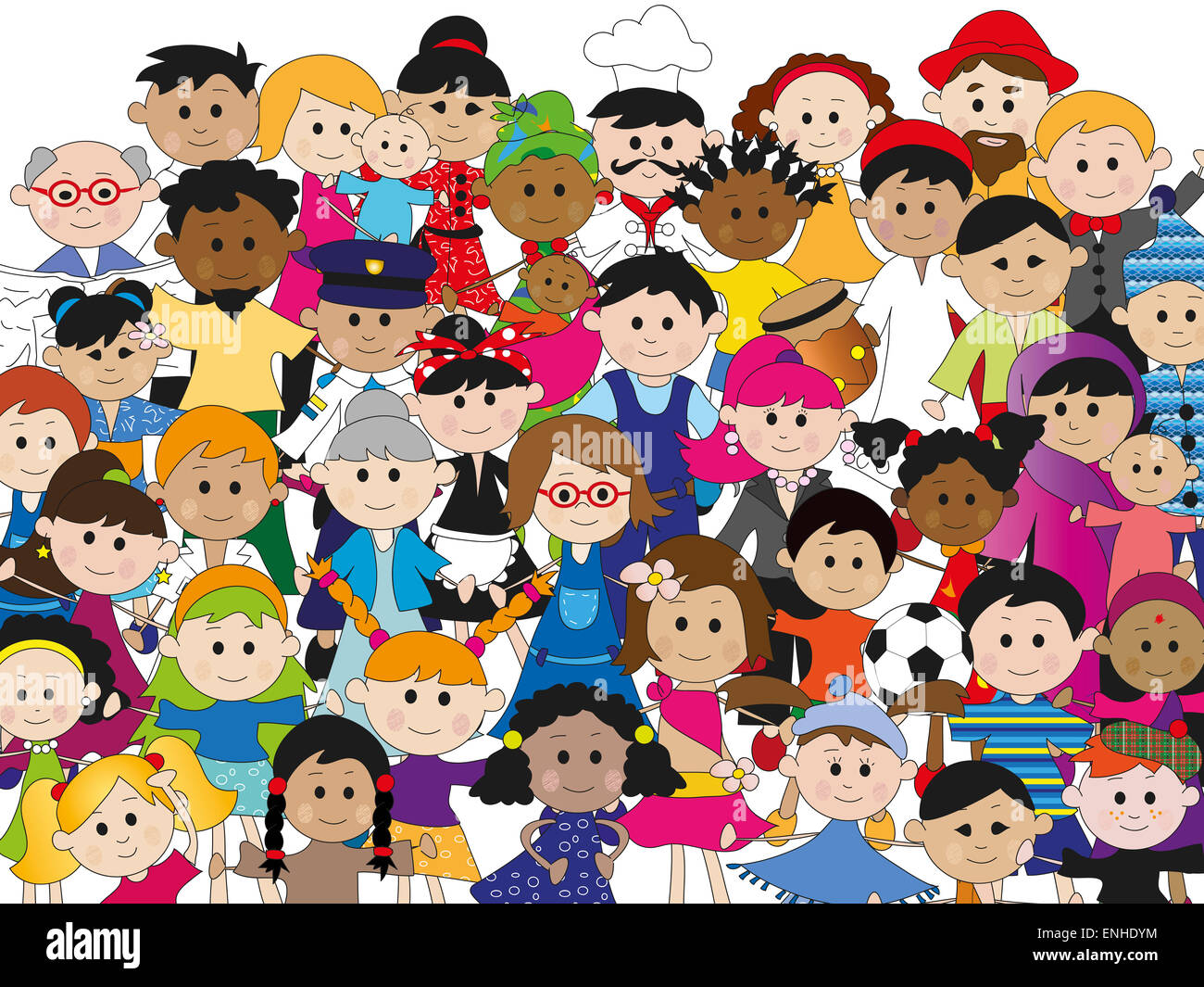 Un gruppo di persone di diverse etnie Foto stock - Alamy