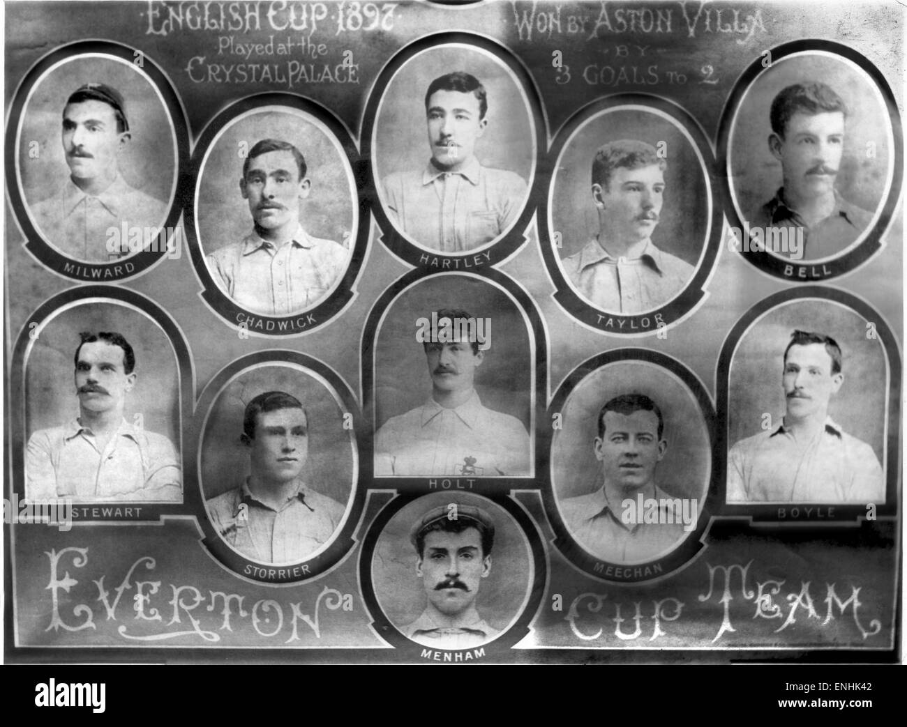 L'Everton finale di FA Cup team di 1897. Hanno perso 3-2 per Aston Villa al Crystal Palace. Foto Stock