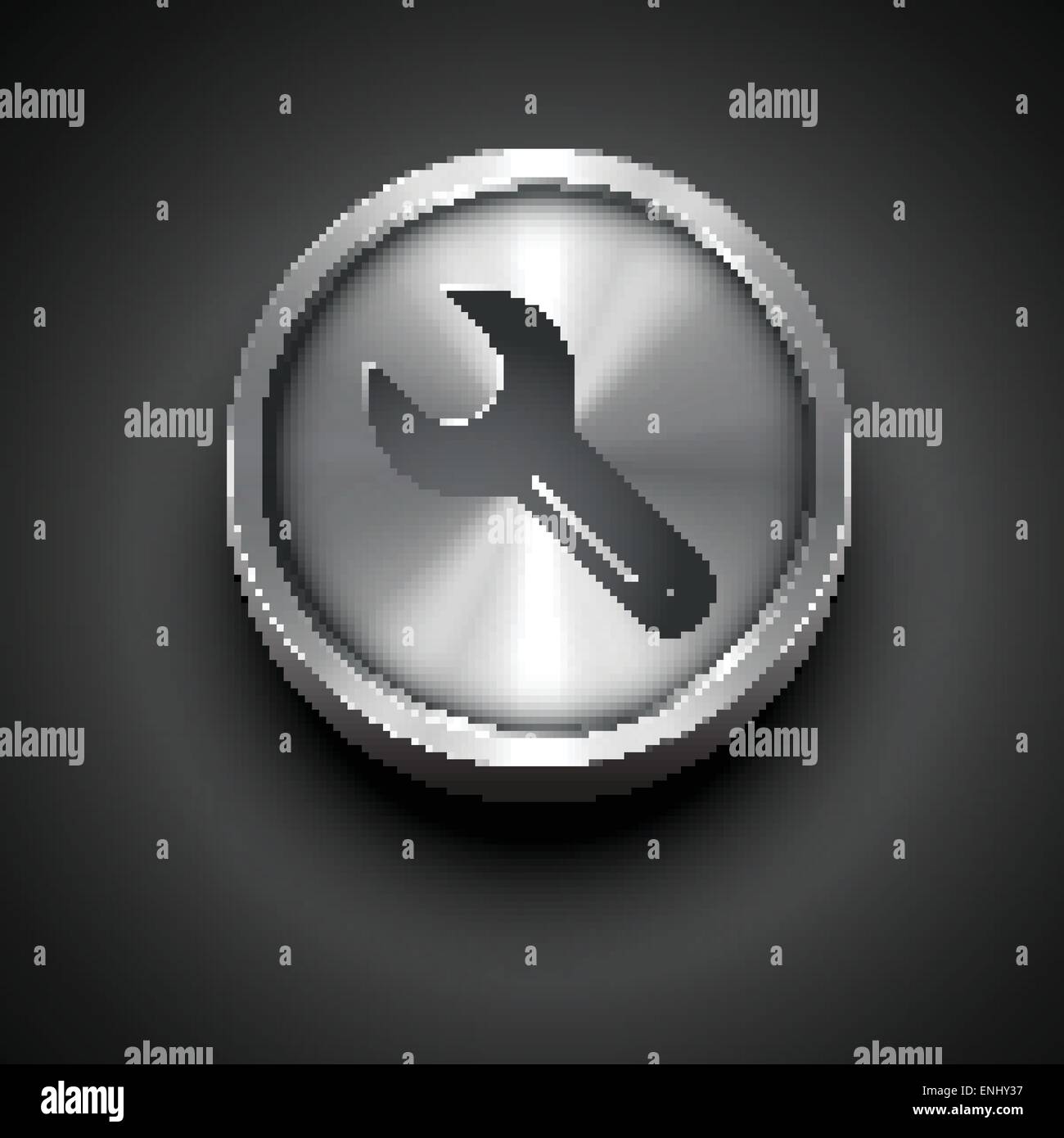 Vettore impostazione metallico design icona Illustrazione Vettoriale