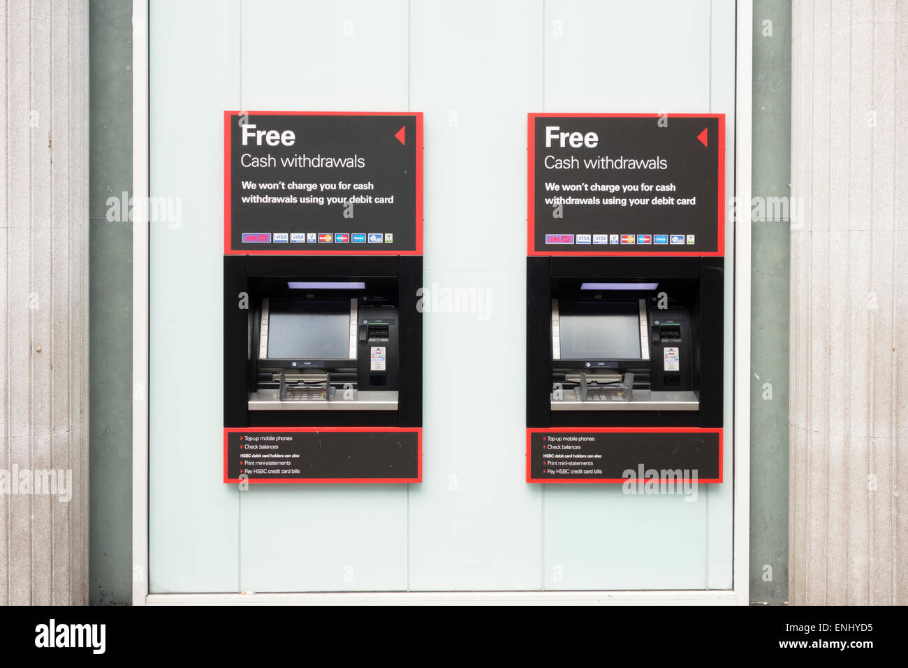 Due macchine bancomat con libero withdrawls Foto Stock