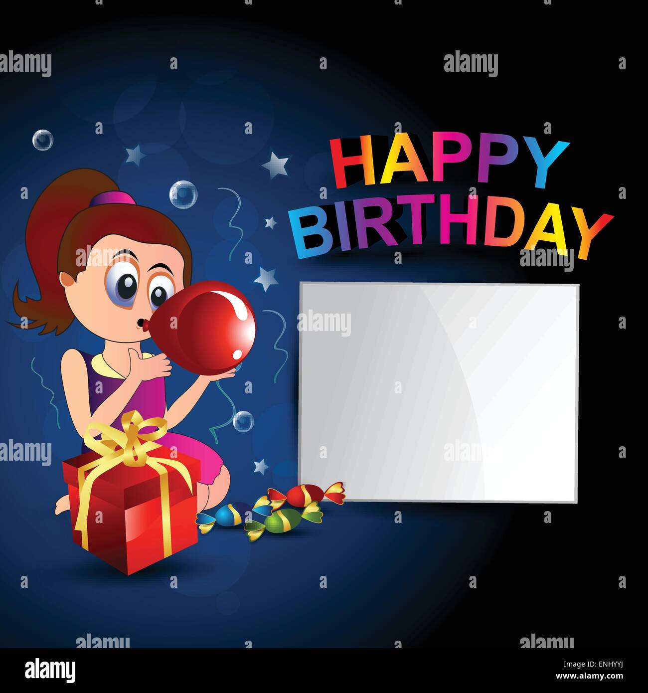 Elegante happy birthday vettore sfondo design Illustrazione Vettoriale