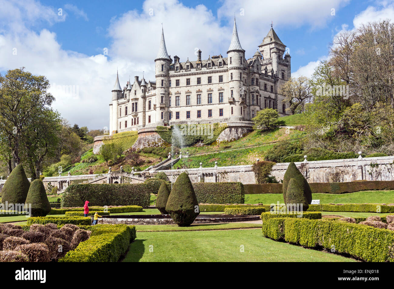 Dunrobin Castle Museum & Gardens Vicino a Golspie Highland Scozia Scotland Foto Stock