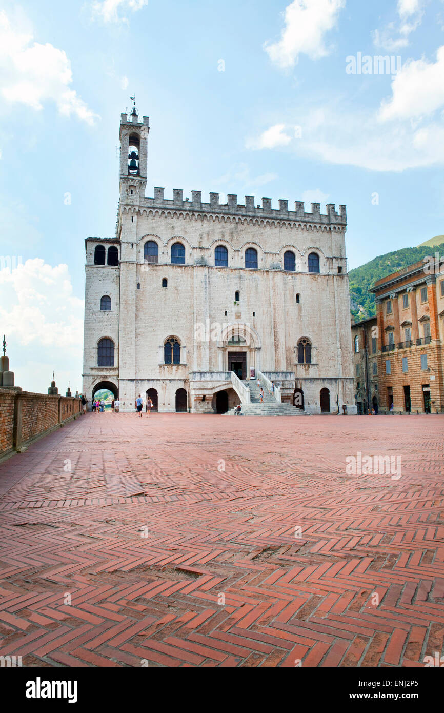 Palazzo dei Consoli a Gubbio Foto Stock
