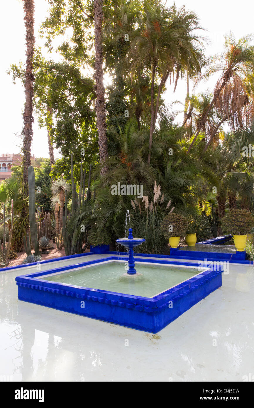 Giardino Yves Saint Laurent Marocco Marrakech Marrakesh giardini marocchini Jardin Majorelle Foto Stock