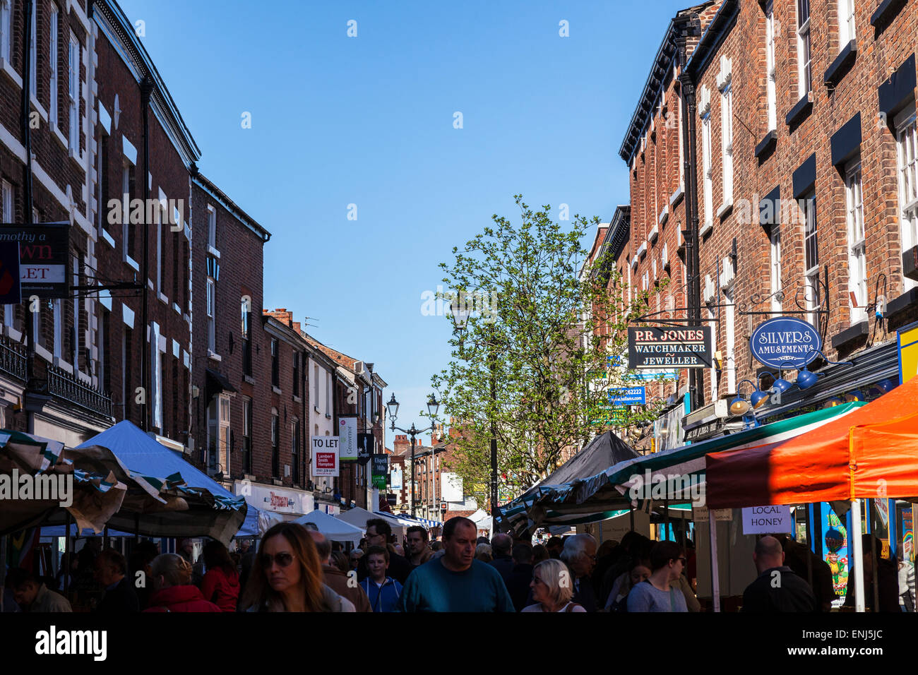 Melasso mensile Mercato in Macclesfield Foto Stock