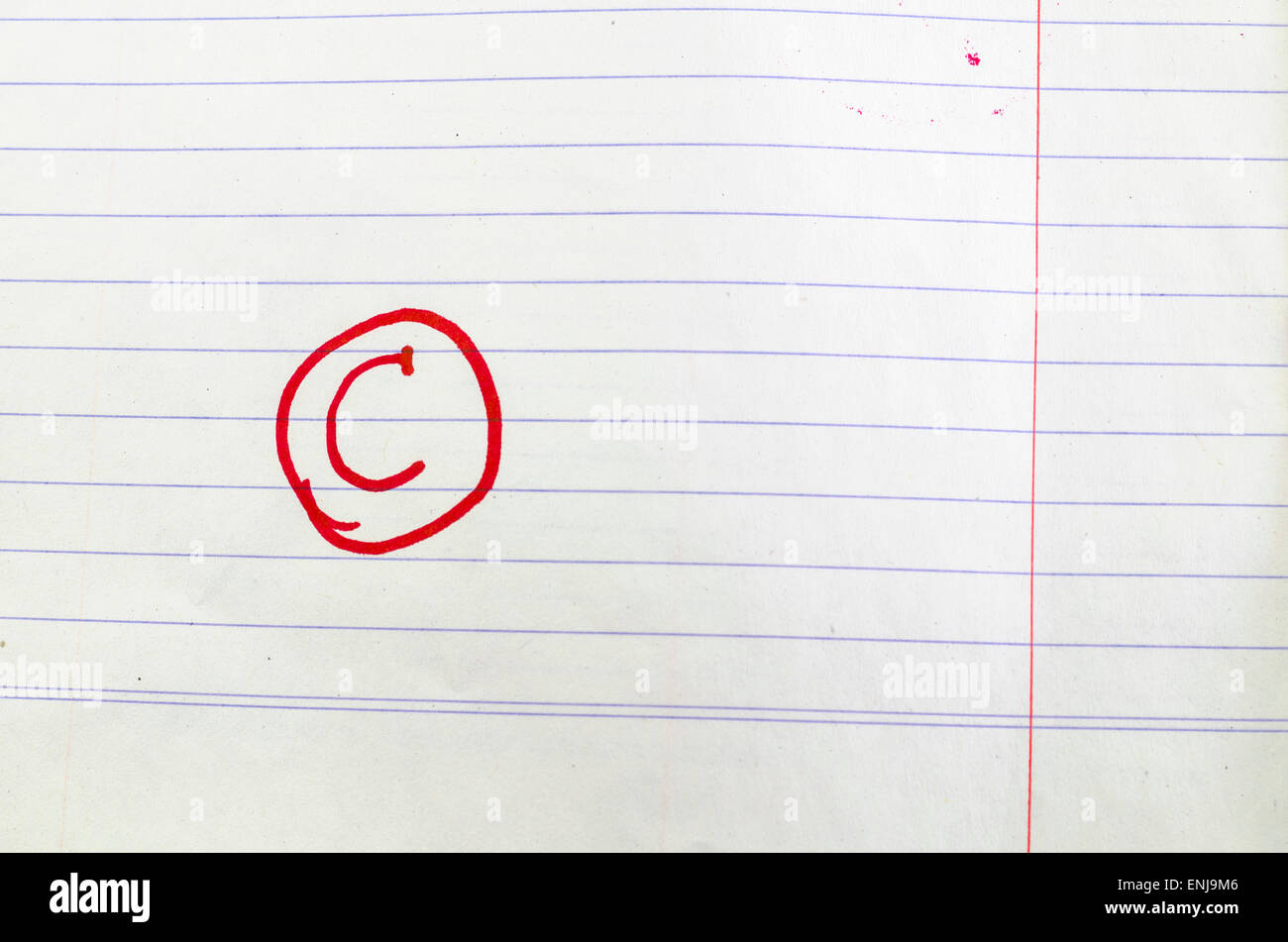 Grado c on line sullo sfondo della carta Foto Stock
