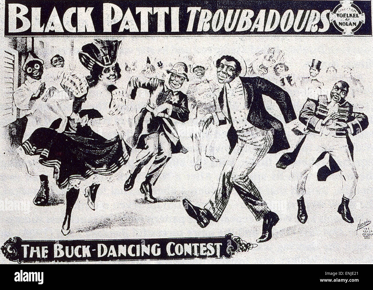 Nero PATTI TROUBADORS Avert per un vaudeville azienda ha portato dal soprano Sissieretta Jones (a sinistra) circa 1900 Foto Stock