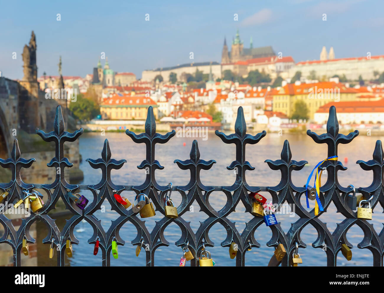 Il Castello di Praga e il Quartiere Piccolo, Repubblica Ceca Foto Stock
