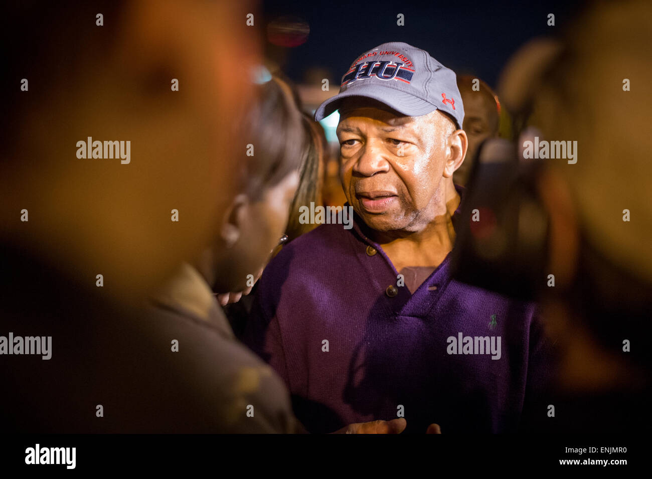 Baltimore, Maryland- sost. Elia Cummings leader di manifestanti a Freddie protesta grigio Foto Stock