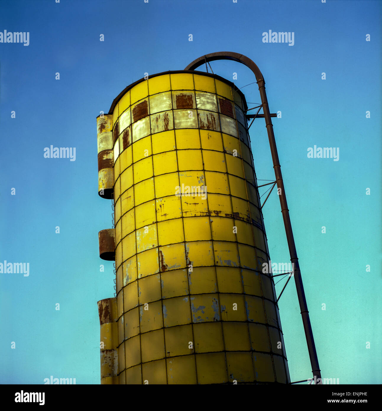 silo in una fattoria Foto Stock