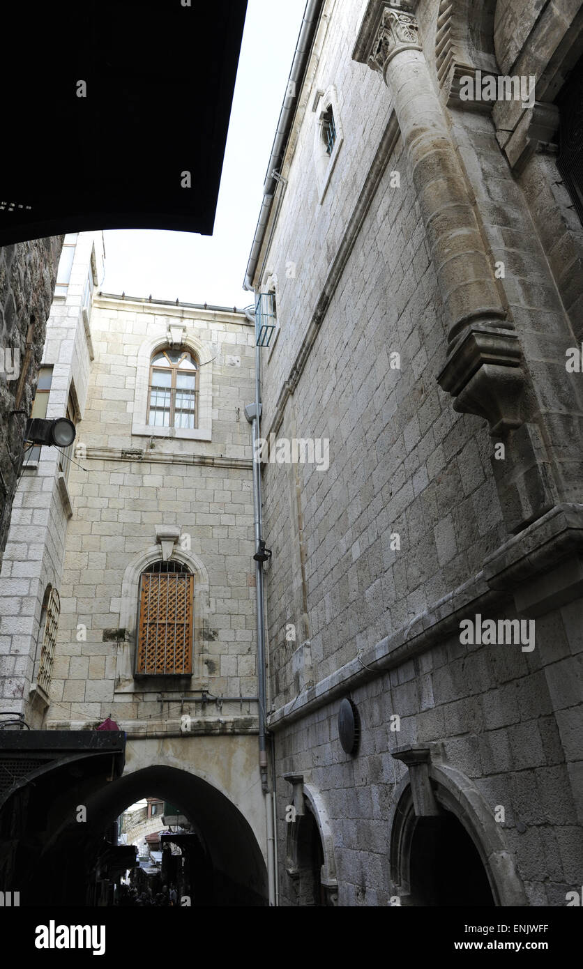 Israele. Gerusalemme. Via Dolorosa. Il Quartiere Musulmano. La città vecchia. Foto Stock