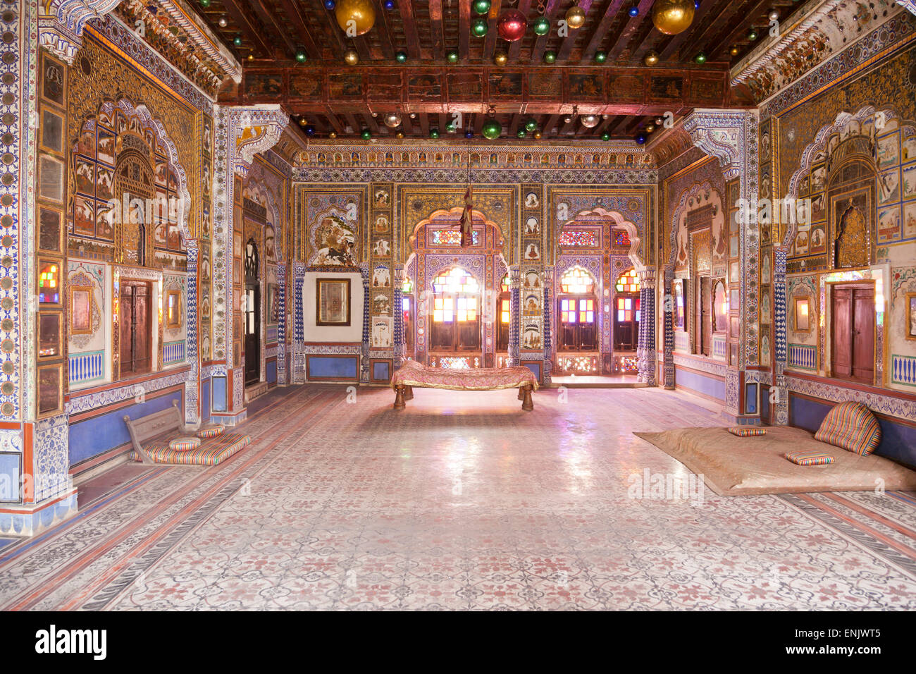 Interno del fort Meherangarh, Jodhpur, Rajasthan, India Foto Stock