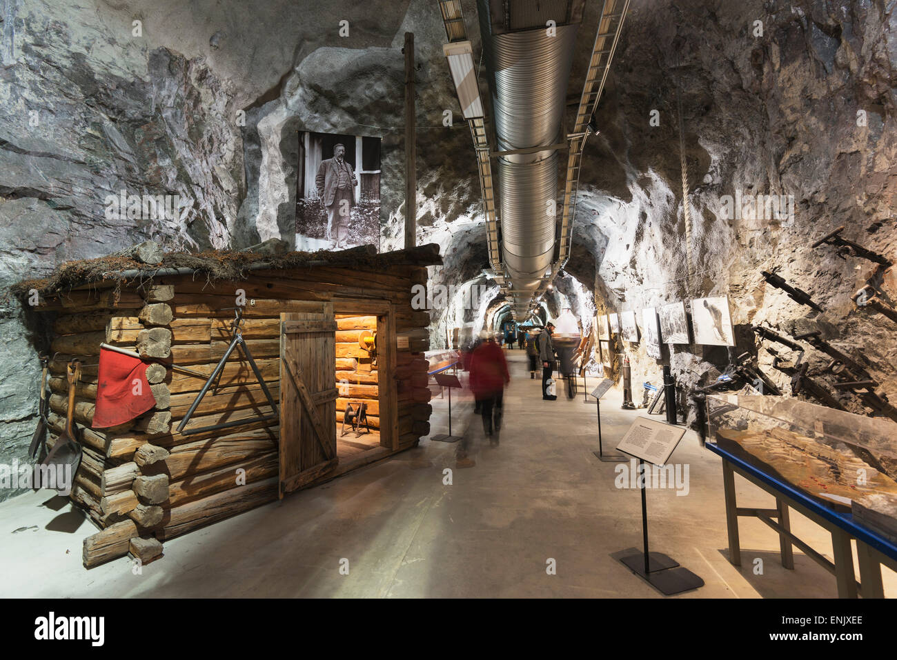 LKAB mining tour, metropolitana più grande miniera di ferro nel mondo, Kiruna, Lapponia, a nord del circolo polare artico, Svezia, Scandinavia, Europa Foto Stock