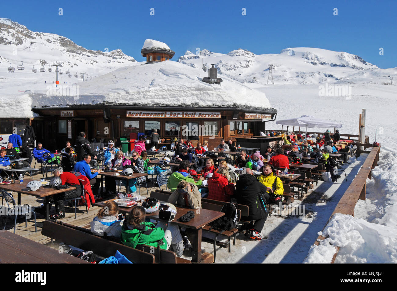 Europa ,Italia, Valle d'Aosta, Cervinia, Foto Stock