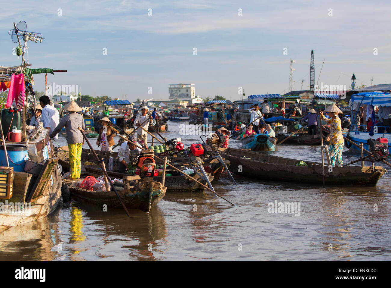 Cai Rang mercato galleggiante, Can Tho, Delta del Mekong, Vietnam, Indocina, Asia sud-orientale, Asia Foto Stock