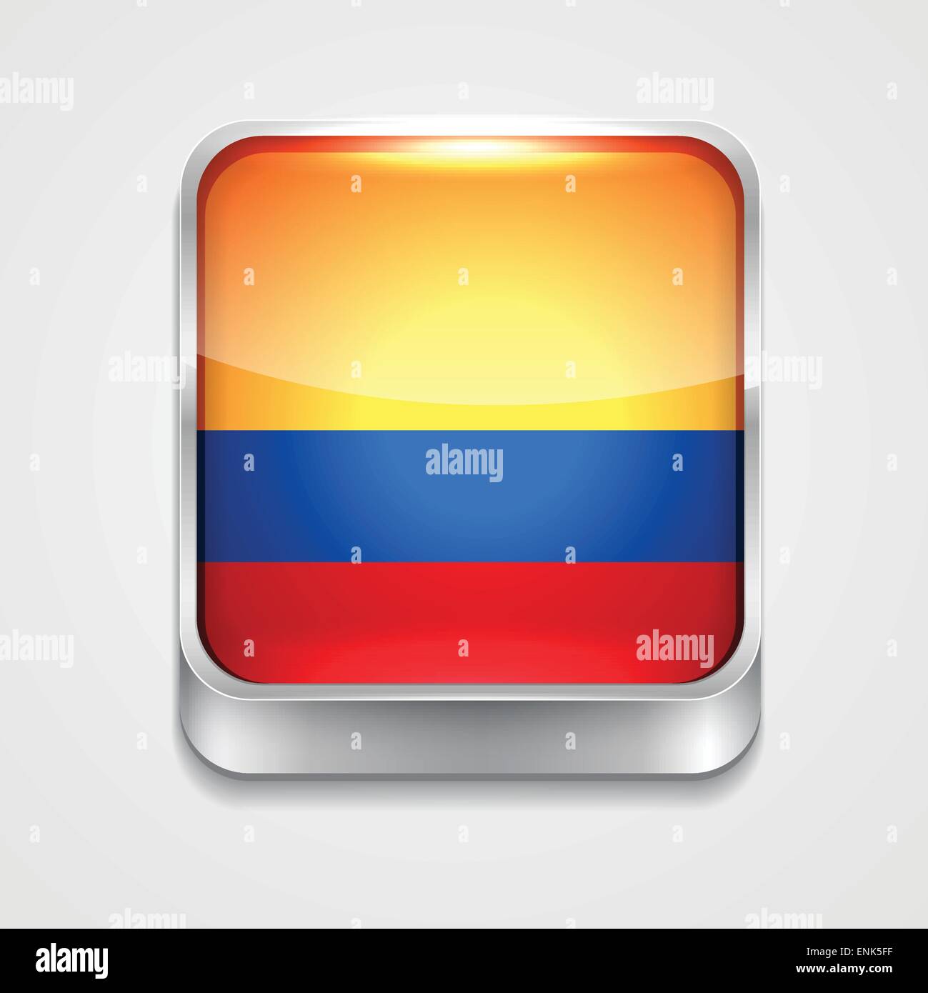 Vettore 3d stile icona bandiera di Columbia Illustrazione Vettoriale