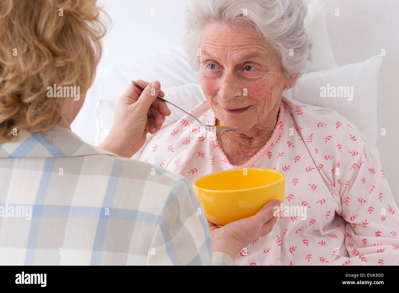 Aiuto sociale per persone anziane Foto Stock