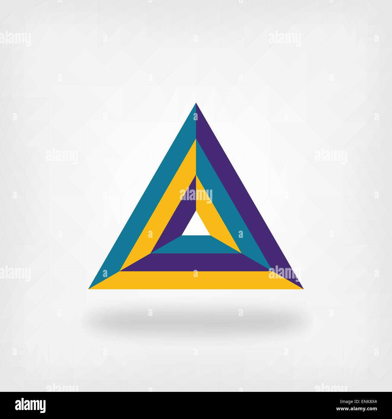 Colore logo triangolo simbolo - illustrazione vettoriale EPS. 10 Illustrazione Vettoriale