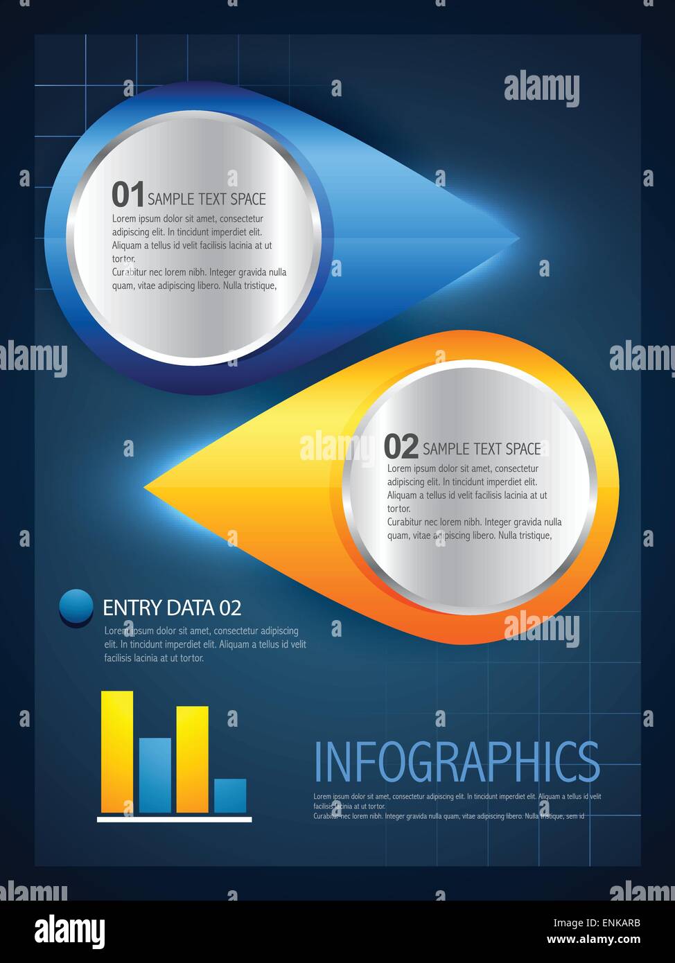 Vettore di navigazione moderna Una infografica Illustrazione Vettoriale