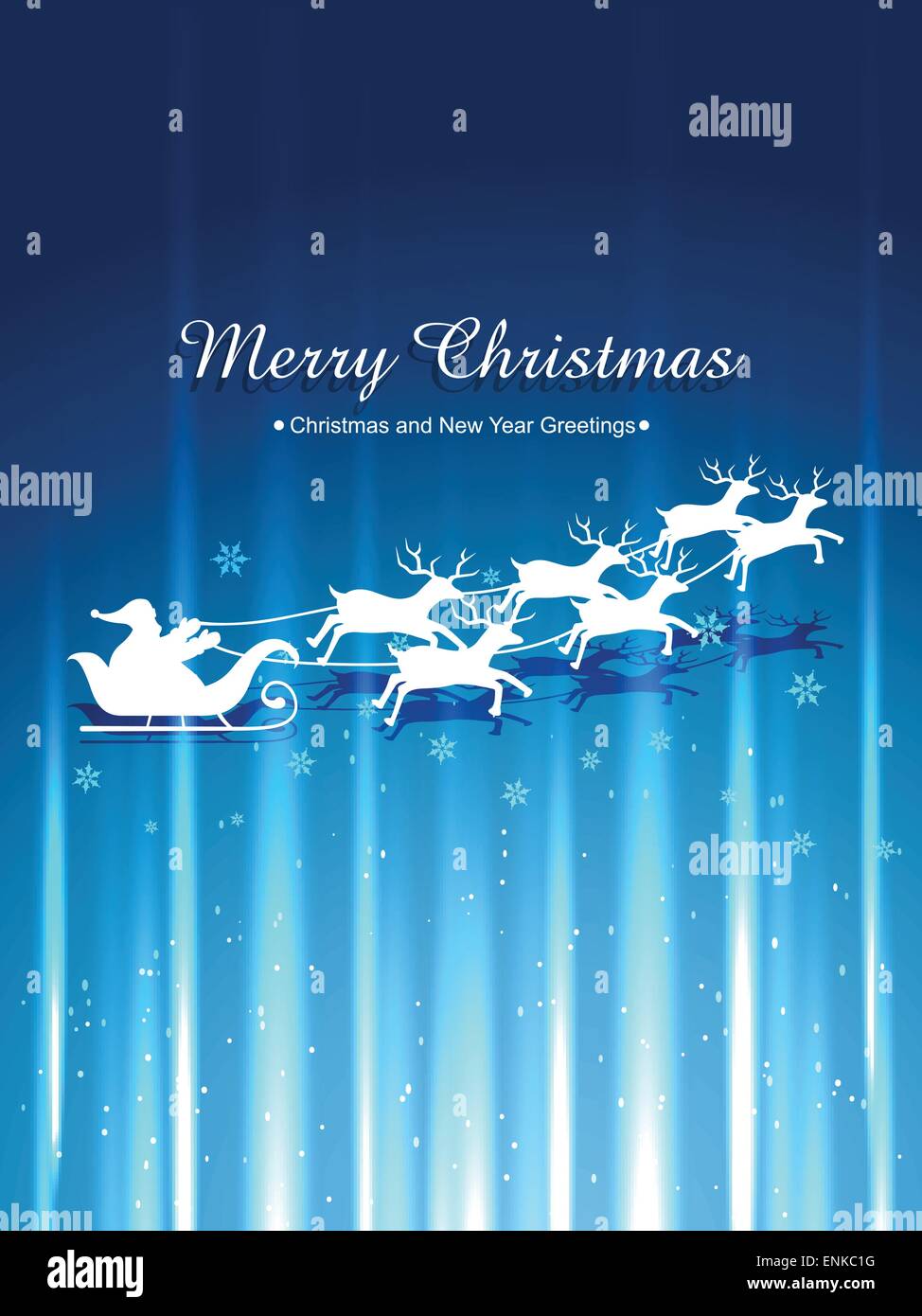 Bellissimo il natale di santa claus in sella Illustrazione Vettoriale