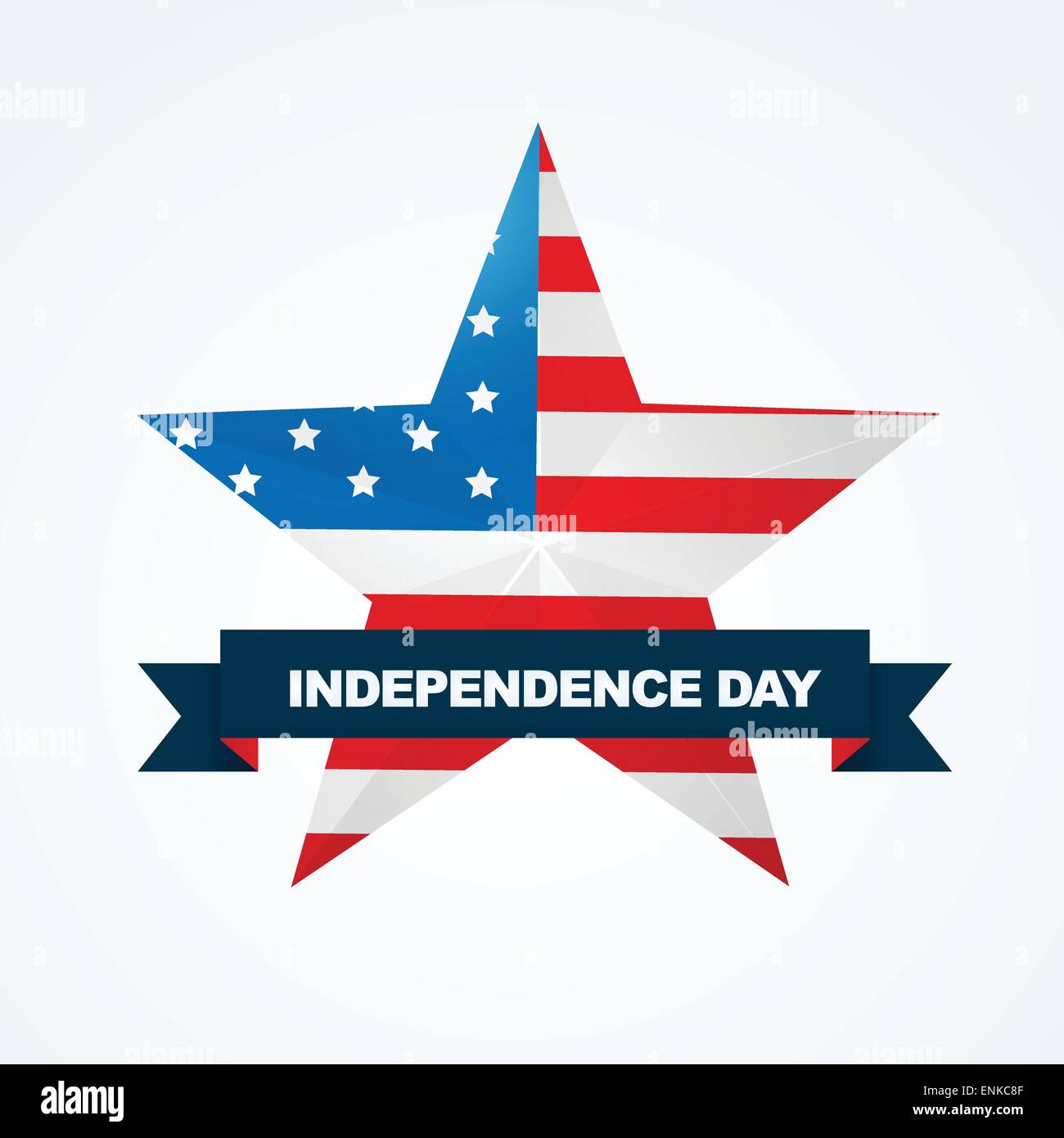 Vector American Independence Day star design etichetta Illustrazione Vettoriale