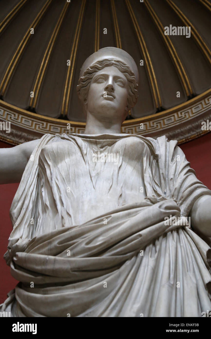 Statua di Hera. Ii secolo d.c. copia di un tardo originale greco. Collezione Barberini. Museo Pio-Clementine. Musei Vaticani. Foto Stock