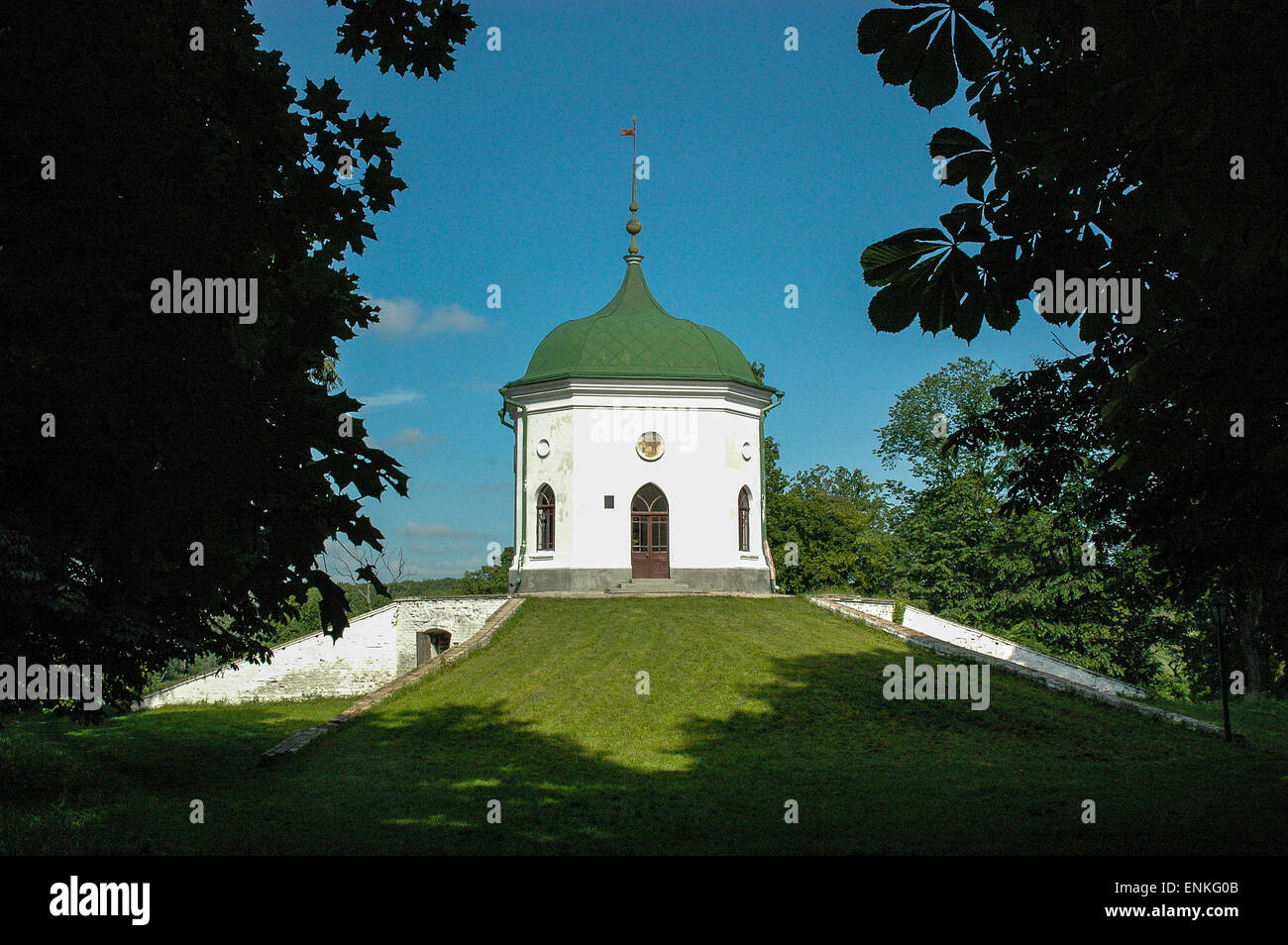 Arbour Glinka (XVIII secolo). Il complesso di palazzi e parco nel villaggio Kachanivka. L'Ucraina Foto Stock
