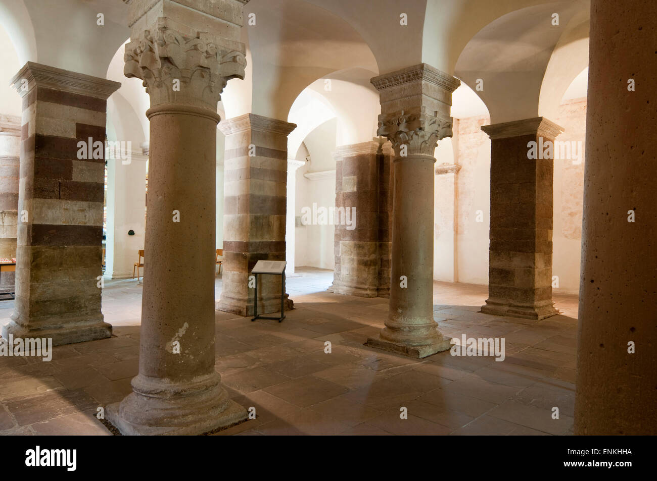 Chiesa abbaziale, Abbazia di Corvey, sito patrimonio mondiale dell'UNESCO, Weserbergland, Germania Foto Stock