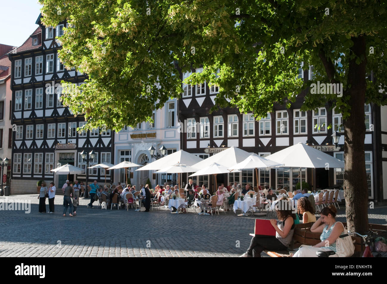 Marktplatz, Hildesheim, Niedersachsen, Deutschland | piazza del mercato, Hildesheim, Bassa Sassonia, Germania Foto Stock