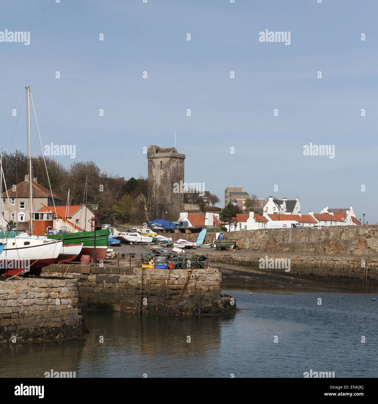 Dysart harbour scozia aprile 2015 Foto Stock