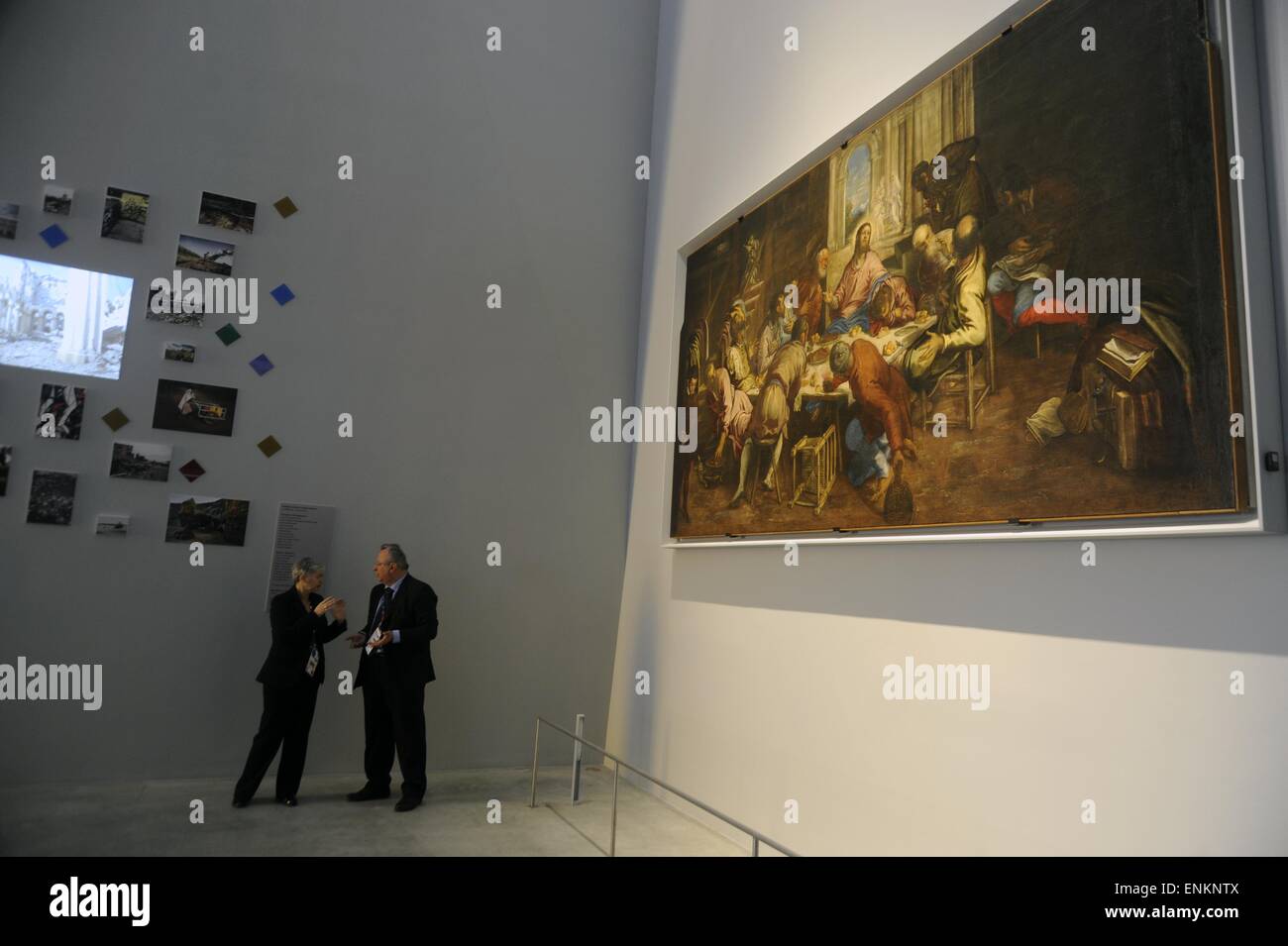 Milano (Italia), esposizione mondiale EXPO 2015, Santa Sede pavilion, Ultima Cena dipinto di Tintoretto Foto Stock