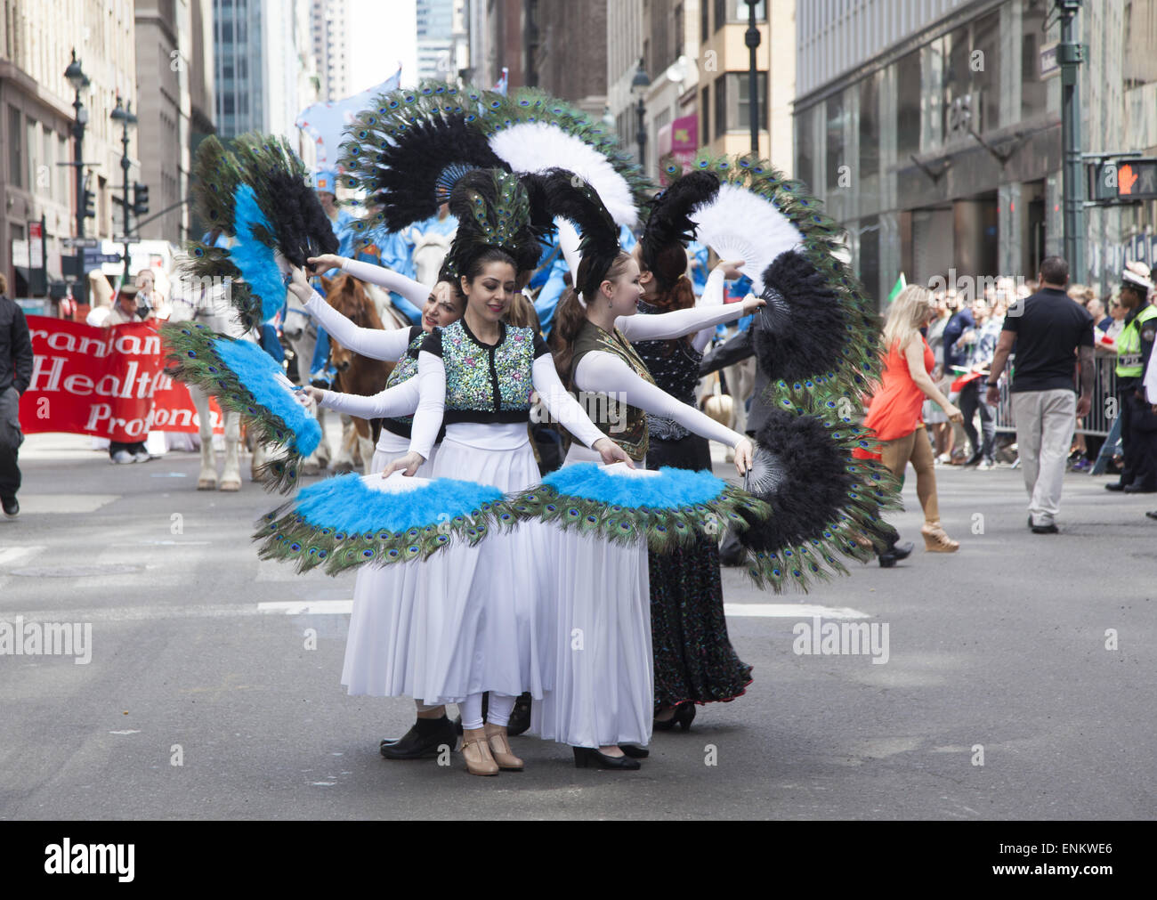 Il persiano annuale parata su Madison Avenue a New York celebra Nowruz, il nuovo anno che segna il primo giorno di primavera. Nowruz con Foto Stock