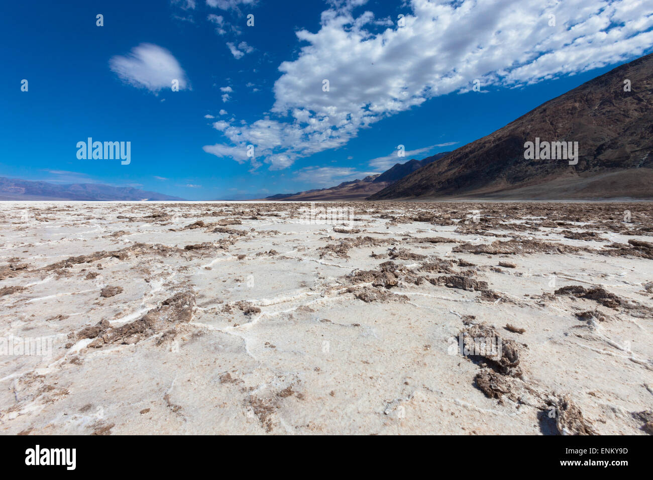Il lago salato nella Death Valley, California, Stati Uniti d'America Foto Stock